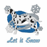Snowflake Dalmatian Embroidered Shirt (Zip Hoodie)