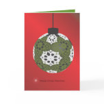 Snowflake Doilies on an Ornament Christmas Card