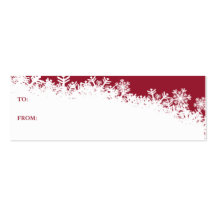 Snowflake Edge Holiday Gift Card Business Card Template