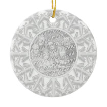 Snowflake Engagement Photo Ornament