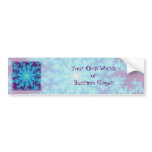 Snowflake Fractal: Aqua Blue Bumper Stickers