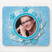 Snowflake frame mousepad