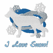 Snowflake German Shepherd Embroidered Shirt