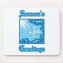 Snowflake Greetings Mouse Pads