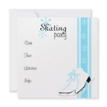 Snowflake Ice Skates Invitations