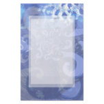 snowflake in blue 8, winter winds stationery