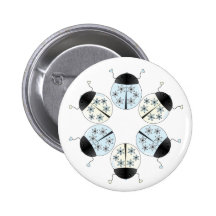 Snowflake Ladybug Buttons