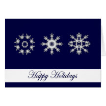 Snowflake Large Print Christmas Card