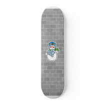 snowflake like home snowman custom skate board