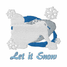 Snowflake Lowchen Embroidered Zip Hoodie