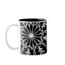 Snowflake on Black Happy Holidays Coffee Mug