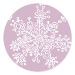 Snowflake (on Light Purple) stickers