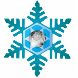 Snowflake Photo Personalized Christmas Ornament photo sculptures