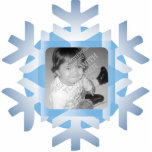 Snowflake Photo Personalized Christmas Ornament Acrylic Cut Outs