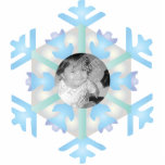 Snowflake Photo Personalized Christmas Ornament Photo Cut Outs