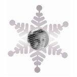Snowflake Photo Personalized Christmas Ornament Acrylic Cut Out