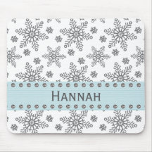 Snowflake Rhinestone Mouse Pad