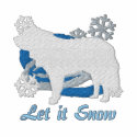 Snowflake Saint Bernard Embroidered Zip Hoodie embroidered shirts