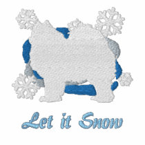 Snowflake Samoyed Embroidered Shirt (Long Sleeve)