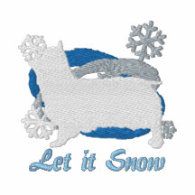 Snowflake Silky Terrier Embroidered Hoodie