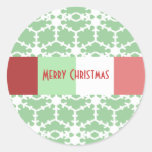 Snowflake Sticker on Mint Green- You Choose Colour