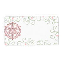 Snowflake Swirl Christmas Labels
