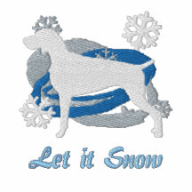 Snowflake Weimaraner Embroidered Sweatshirt