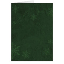 Snowflakes 4 - Original Dark Green Greeting Cards
