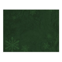 Snowflakes 4 - Original Dark Green Postcards
