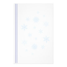 Snowflakes and Stripes Stationery Design