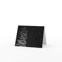 snowflakes at night  unique photograph card