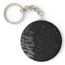 snowflakes at night  unique photograph key chains