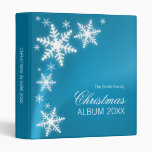 Snowflakes Blue Christmas binder