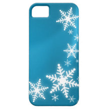 Snowflakes Blue Frosted Holiday iPhone5 cover iPhone 5 Cover