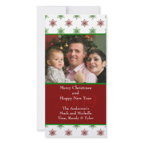 Snowflakes Christmas Photo Card