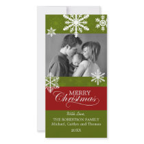 Snowflakes Christmas Photo Card