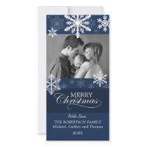 Snowflakes Christmas Photo Card