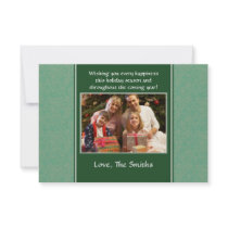 Snowflakes - Green Invitation