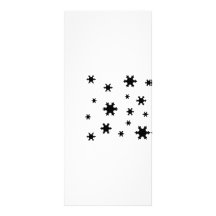 snowflakes icon rack card design