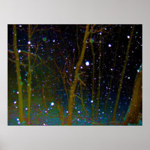 Snowflakes in the  Woods Print