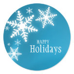 Snowflakes On Blue sticker