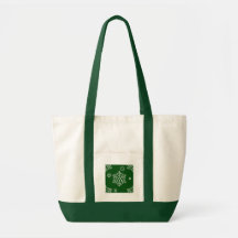 snowflakes_on_dark_green bag