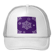 snowflakes_on_dark_purple mesh hat