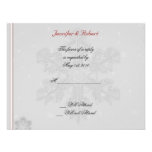 Snowflakes on Silver Response card Personalized Announcements