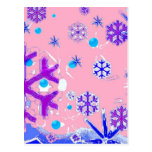 snowflakes postcard