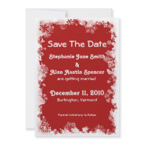 Snowflakes Save The Date Invitations