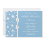Snowflakes Sweet 16 Winter Wonderland Blue invitations