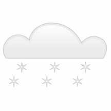 Snowflakes with Cloud Photo Cutout