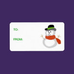 Snowman1 Gift Stickers labels
