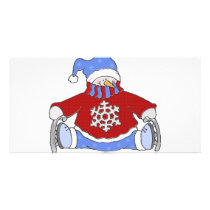 Snowman 1 photo greeting card